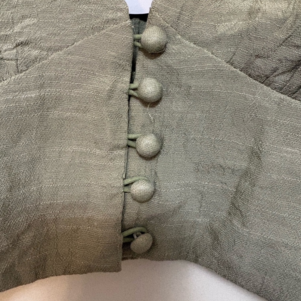Princess Polly Sage Green Long Sleeve Crop Top - Picture 5 of 7